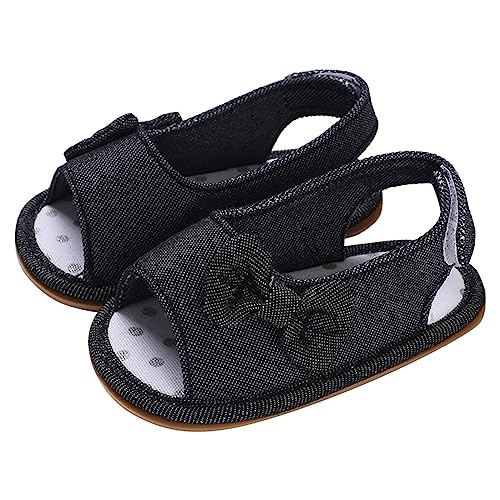 Infant Baby Boy Girls Sandals Summer Flat Anti Slip Fish Mouth Open Toe Bow Soft Bottom Breathable Shoes