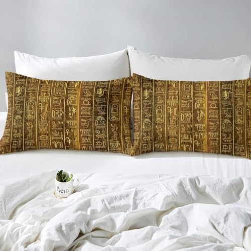 Parure de lit égyptien antique avec housse de couette super king size pour ado - 3