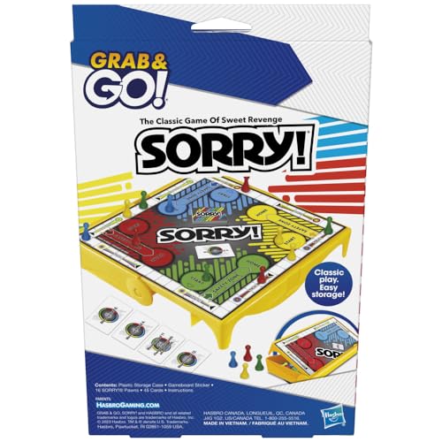 Hasbro Gaming Sorry! Grab and Go Travel-Sized Board Game miniatura 6