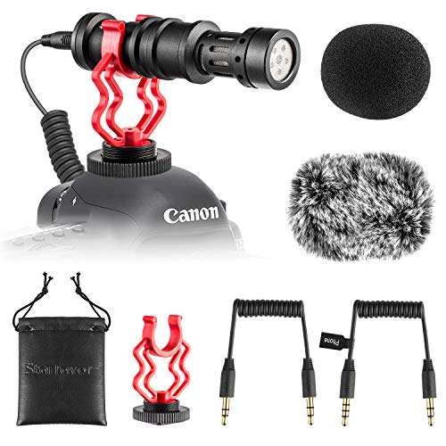 Universal Camera Microphone Video Mic Starfavor SXR-10 with Shock Mount, Windscreen, Soft Case