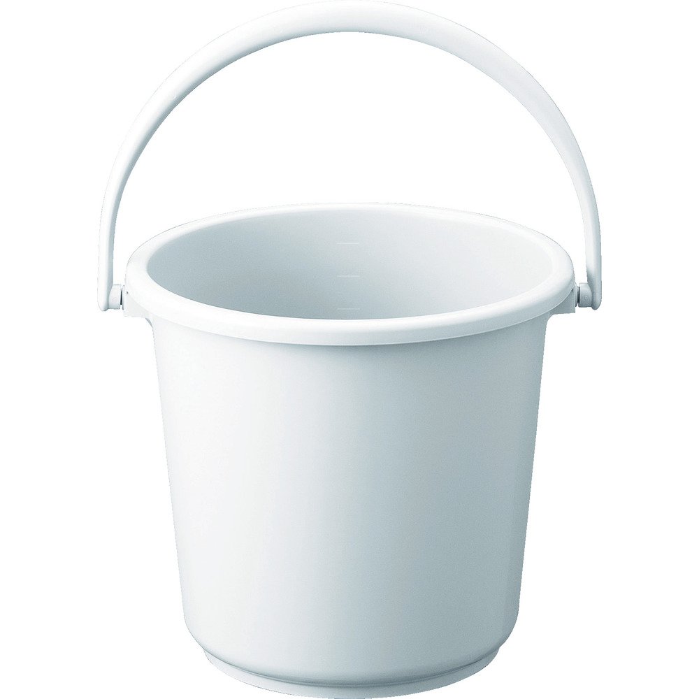 TRUSCO TPPB-10-W PP Color Bucket, 2.8 gal (10 L), White