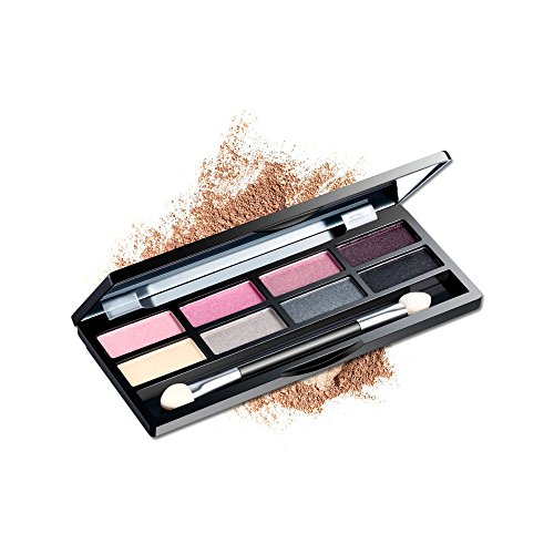 AMarkUp Pro 8 Colors Shimmer Eye Shadow Makeup Palette with Eyeshadow Cosmetic Brush Mirror (#02 Pink)