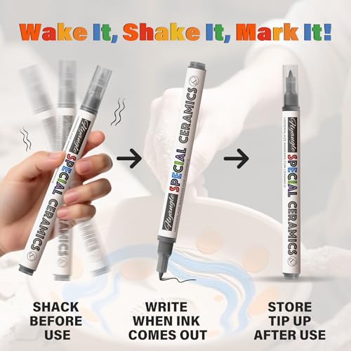 Stylo sous glaçure pour céramique pour dessiner sans bavure - 2