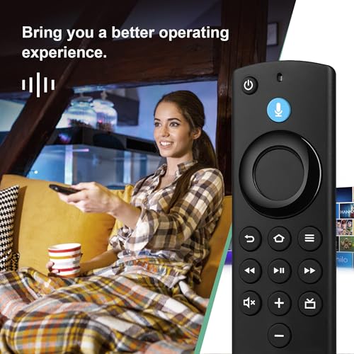 Image of Replacement Voice Remote Fit for All Fire-Series TV Cube /Stick, Compatible with Firestick 4K Max /4K /Stick /Lite /HD, Fit for All Hisense, TCL, Insignia-Pioneer-Omni QLED Series, Not for Roku