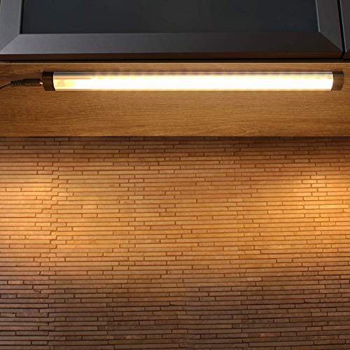 Albrillo Dimmable Remote Control LED Under Cabinet Lighting (6-Bar-Kit, Warm White 3000K)