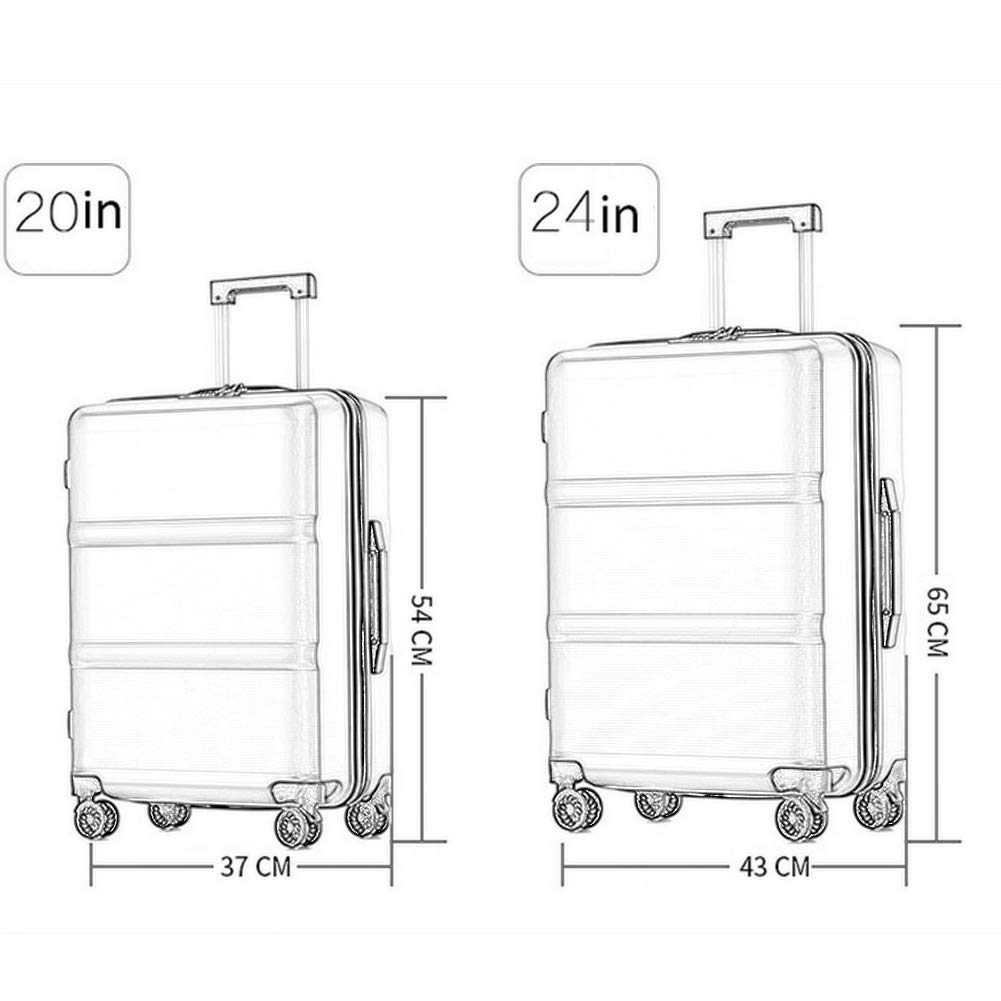 Valigie Striped Girevoli,Valigia da Viaggio Trolley Rigide Leggere,Chiusura di Sicurezza TSA, 54cm,65cm