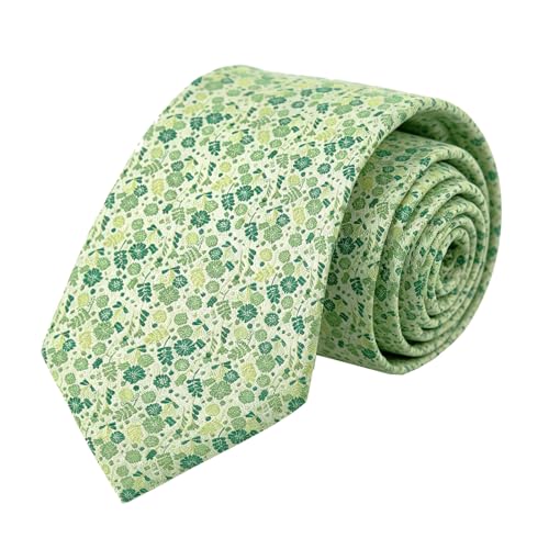 Image of Alizeal Mens 3.15inches Exquisite Floral Tie with Small Flower Printed Pocket Square