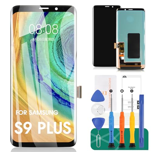 for Samsung Galaxy S9 Plus Screen Replacement for Samsung SM-G965U LCD Digitizer Repair Kits for Samsung S9 Plus Touch Screen Display Assembly Repair Parts Black 6.2