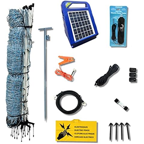 Starkline 42" x 164' Electric Netting All-in-One Solar Kit for Goats, Sheep, Gardens, Beehives, Dogs, and More for Backyards, Homesteads, Farms and Ranches Cover
