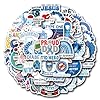 Divertidas calcomanías de diabetes para botella de agua y laptop, 55 cintas de concientización sobre la diabetes, calcomanías de vinilo impermeables, regalos para diabéticos, mujeres y hombres (azul)