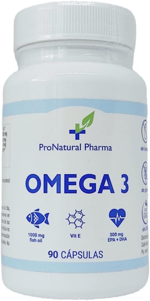PROMO OMEGA 3 | 60+30 cápsulas | Aceite de pescado puro + Vitamina E | 1000mg - Ácido grasos 300mg EPA+DHA ProNatural Pharma