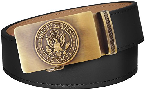 U.S. Army Black Full Grain Leather Slide Belt