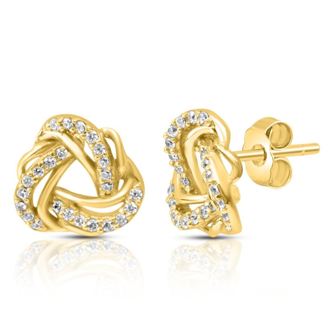 ZAVYA 925 Sterling Silver Cubic Zirconia Circular Gold Plating Earrings | | Gift for Women and Girls | With Certificate of... - Review, Price and Buying Guide
