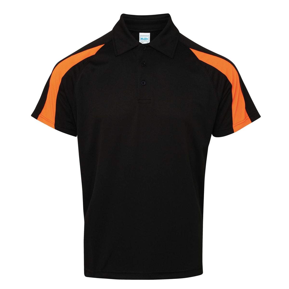 Just Cool Men's Noir Polo Contrast