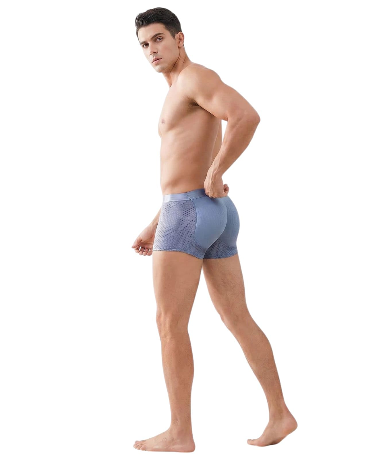 munaafi Men's Butt Lifter Boxer Briefs – Breathable Mesh Padded Hip Enhancer Underwear – Seamless Body Shaper & Athletic Sports Trunks-picture-17