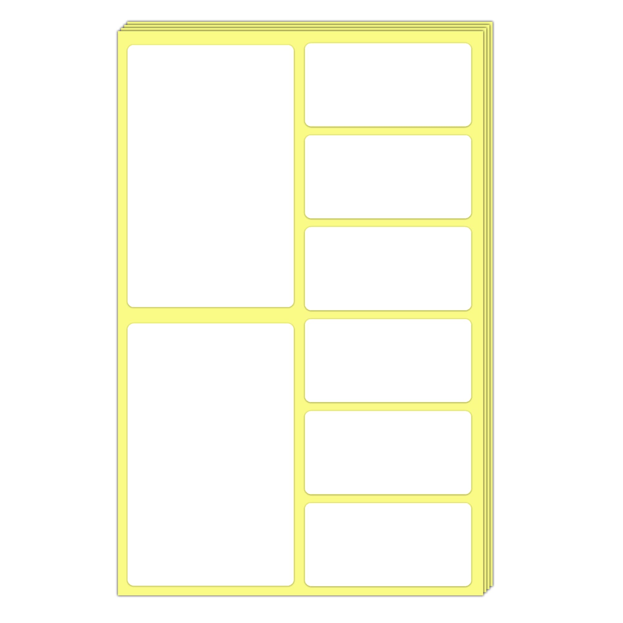 200 Pieces, 2 Sizes (4x6, 2x4) - Large Labels for Storage Bins, Organizing, Moving Box Packing Label Stickers