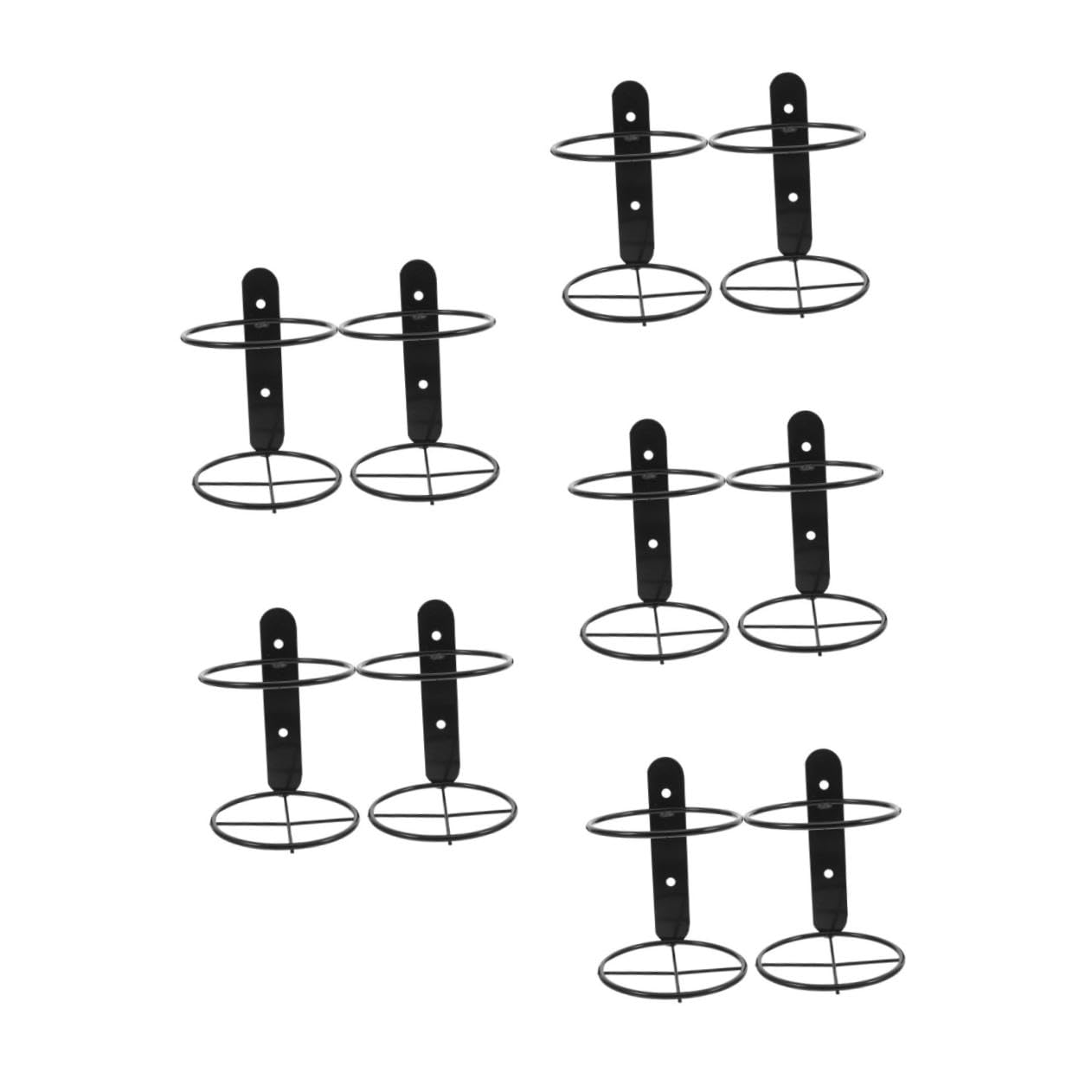 TOPBATHY 10 pezzi Portabottiglie da Parete Singolo Metallo Nero Supporto per Vino Resistente e Antigraffio Espositore da Muro per Bar e Casa