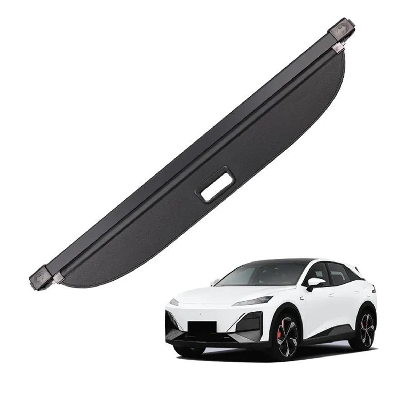 Générique Cache-Bagages pour DEEPAL S07 Couverture De Chargement Coffre Rétractable Porte-Colis Bouclier Étanche Confidentialité Accessoires Automobiles Plage Arrière(Canvas)