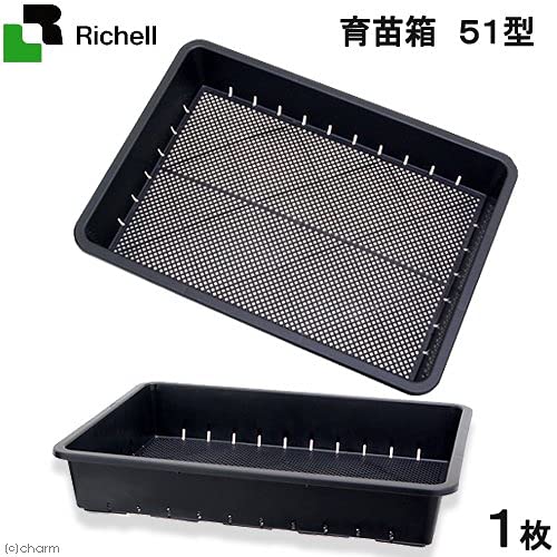 Amazon | リッチェル 育苗箱51型 ブラック(BK) | 苗箱
