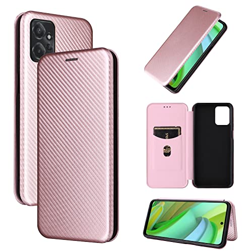 Coque hybride PU+TPU de luxe pour Moto G Power 2023 rose