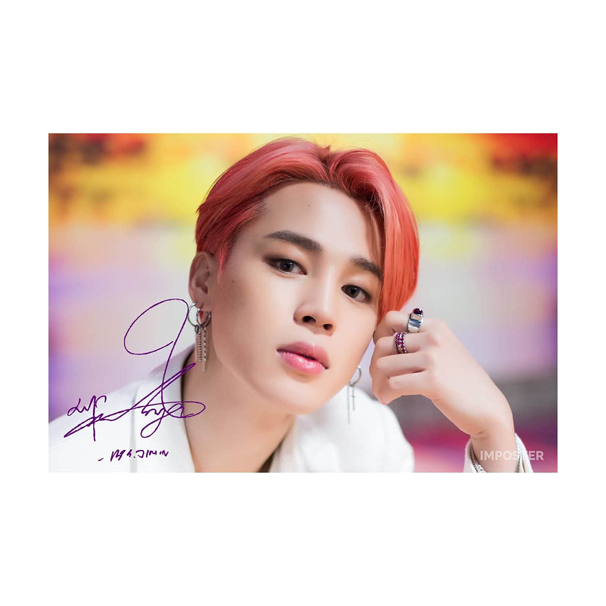 IMPOSTER BTS Jimin Autographed Poster for Your Home, café