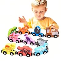 Embosomitr Magnetic Dinosaur Train Wooden Building Blocks, Dinosaur Toys for Boys & Girls, Montessori Educational Toys, Safe Non-Toxic Toddler