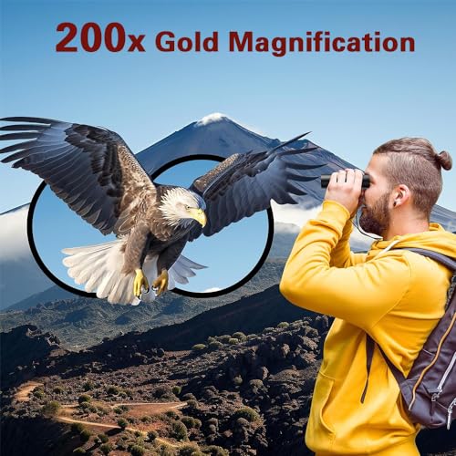 Binoculares compactos 200x25 alta potencia y visión nocturna miniatura 3