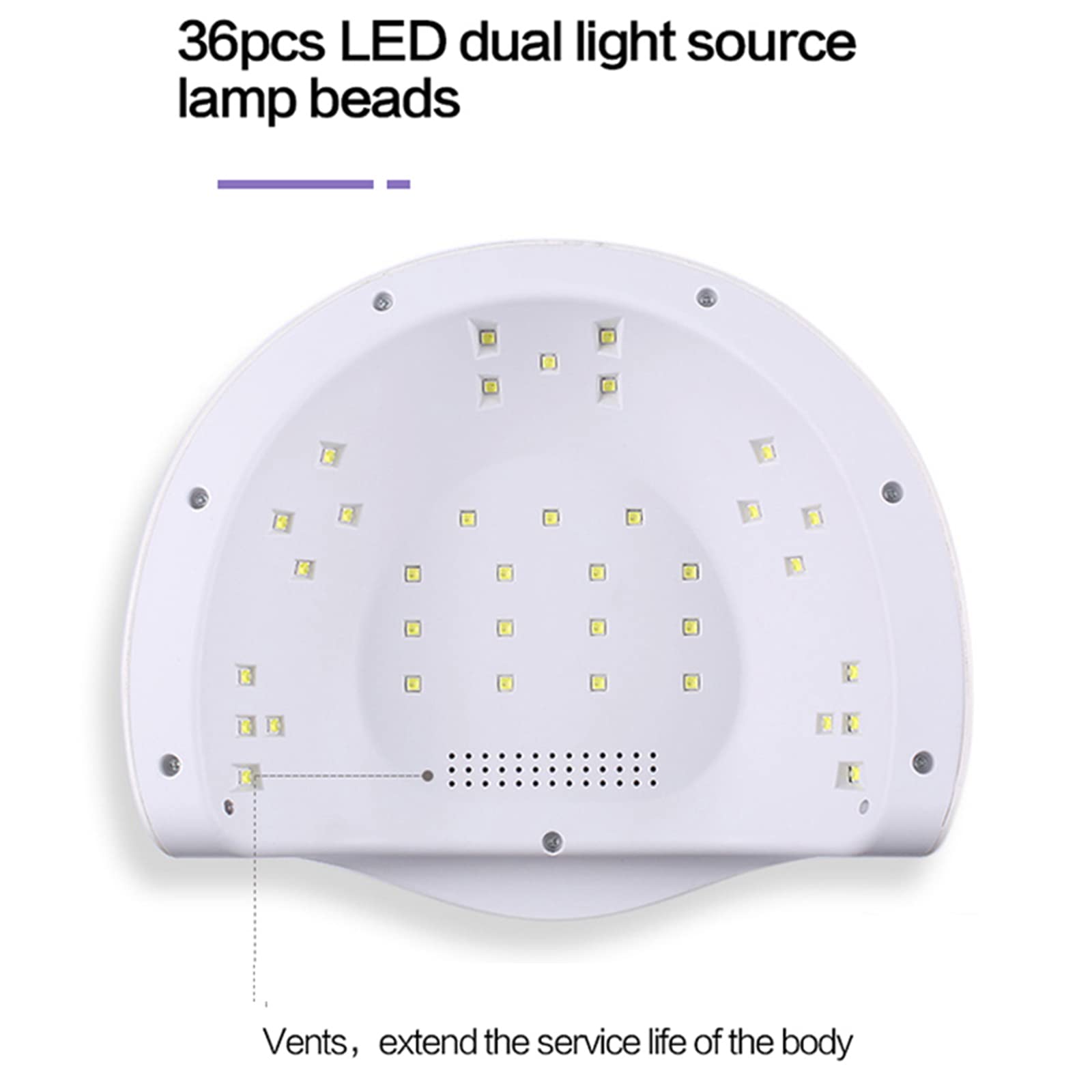 ZYC 5Plus 72W Dual UV Lampada per Unghie Lampada per Unghie per Unghie Gel Polish Polish Polish Light with Bottom 30S / 60S / 90S / 120S Timer LCD Display LCD