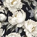 ILHIIOR Black Floral Peel and Stick Wallpaper - Boho Vintage Leaf Gold Floral Wall Paper Removable Self Adhesive for Cabinet Drawers Wall Decor 17.5''x393''
