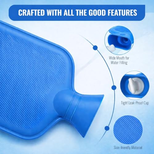 Image of hot water bag for pain relief | hot pack | Non Electric silicone Rubber Heating Pouch | heat bag & hotbag for women (Multicolor)