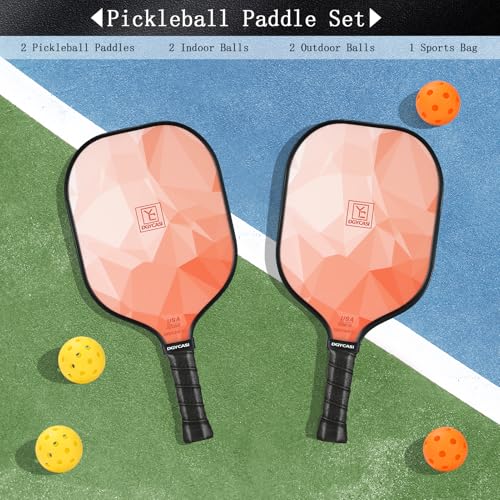 Image of YC DGYCASI Pickleball Paddles Set of 2 USAPA Approved Pickleball Set 2026
