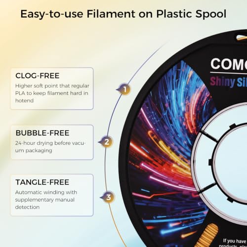 Image of Comgrow Silk PLA 3D Printer Filament, Dual Color 2 in 1 Golden and Blue, 3D Printing PLA Filament 1.75mm, Dimensional Accuracy + /- 0.02 mm, 1KG Spool, Coextrusion Shiny Silk 3D Filament
