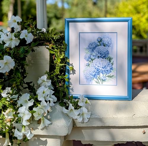 Image of RIOLIS - Delicate Chrysanthemums 2140, Cross Stitch Kits 8 inch x 11 inch, Cross Stitch Kits for Adults, Floral Counted Cross Stitch Kits, Embroidery Kit for Beginners & Advanced, Crossstitching Kits