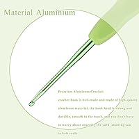 Vista 3 de Gancho de ganchillo ergonómico de 2 mm, agujas de ganchillo para tejer, agujas de tejer lisas para manualidades DIY, gran regalo para mujeres