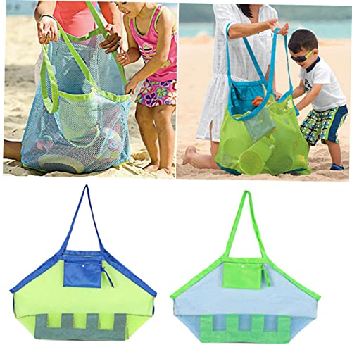 Mesh Toys Storage Bag Beach Toy Tote Large Mesh Bag for Boys and Girls Collapsible Outdoor Accessories Random Color4