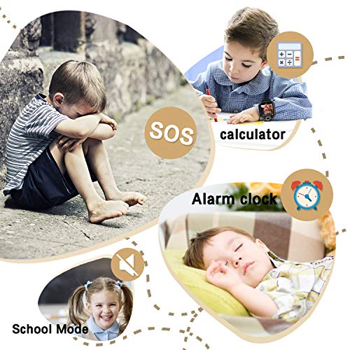 Kids Smart Watch for Boys Girls - Kids Smartwatch Phone with Calls 7 Games Music Player Camera Alarm Clock Calculator SOS Calendar Touch Screen Children’s Smart Watch for Kids Birthday Gifts(Black)