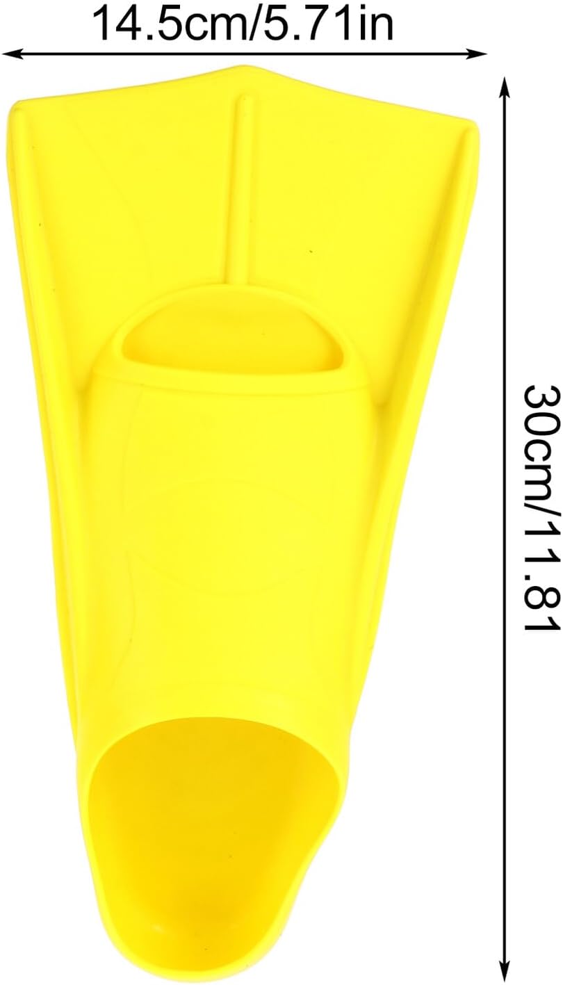 Swimming Training Fins Silicone Swim Training Fins Yellow Size 33-35 Comfortable Floating Snorkeling Flippers for Water Sports
