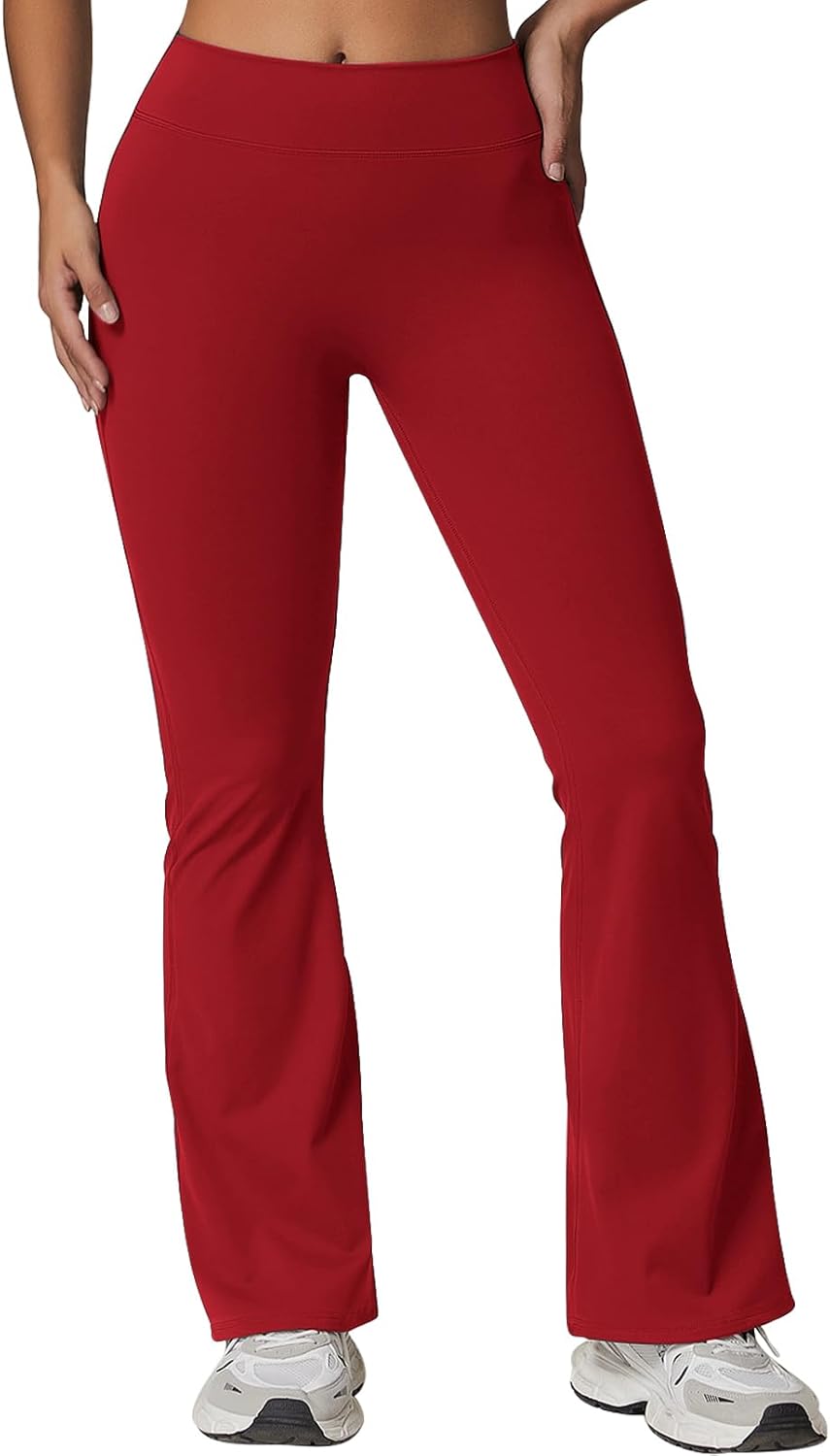 Rugkey Flare Leggings with Pockets for Women Butt Lifting Workout Leggings Gym Bell Bottom High Waisted Yoga Pants - Image 2