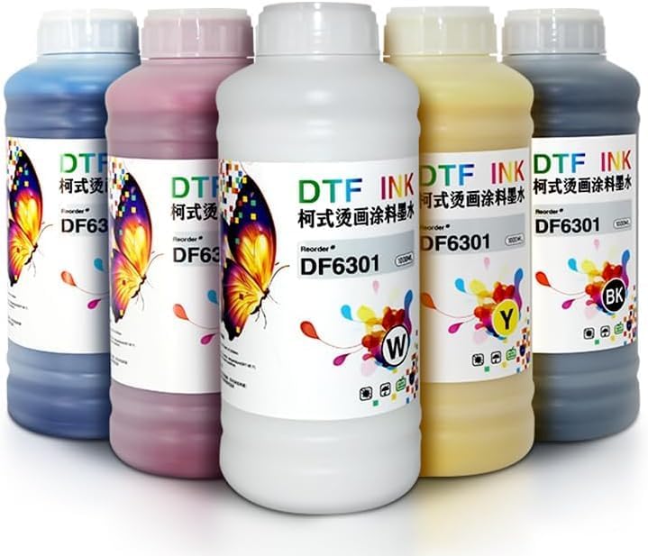 Tinta dtf para impresoras dtf A3 / a4, tinta para impresoras dtf, kcmyww, juego de 6 botellas, cabeza de impresión l1800 / tx800 / r1390 / xp600 500 ml por botella (DTF Tinta)