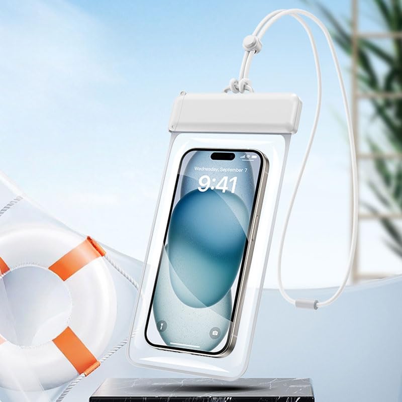 Waterproof Phone Pouch, Lightweigt Cellphone Case with Lanyard, Float Dry Bag Protector Case for iPhone16 15 14 13 12 11 Pro Max Plus XR, Fit up to