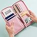 Travel Document Organizer - RFID Passport Wallet Case Family Holder Id Wristlet (Pink)