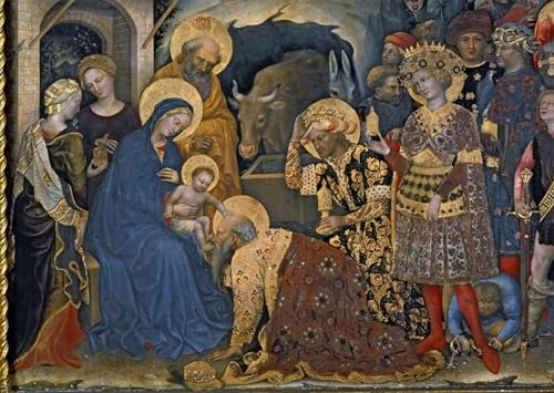 Imprimé sur toile l'Adoration des Mages Gentile Da Fabriano affiche 60x90