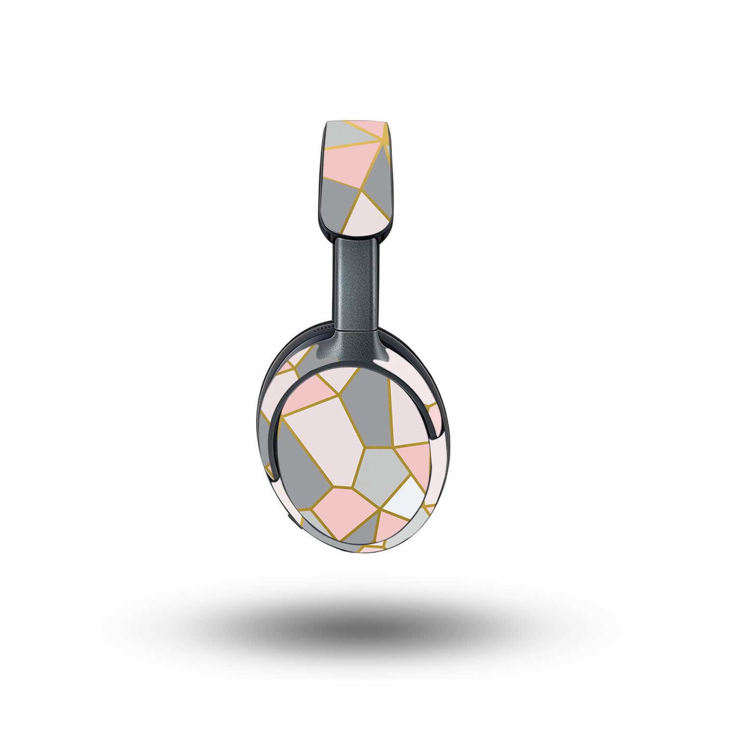 MightySkins Skin Compatible with Bose QuietComfort Ultra - Rose Gold Polygon | Protective, Durable, and Unique Vinyl Decal wrap Cover | Easy to Apply