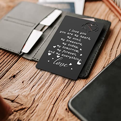 Anniversary Card Gift for Him Romantic Gift for Him or Her Valentine’s Day for Hubby Husband Boyfriend Groom Fiance Wedding Engagement Gifts Long Distance Relationship Gifts (black) VCD322