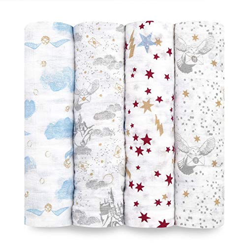 Aden + Anais Baby Bonding Playmat And Harry Potter Swaddle Blanket 4 Pack Gift Set Bundle #TOP1