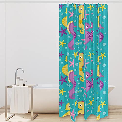 Rideau de douche 152 x 183 cm imperméable imprimé océan avec crochets inclus