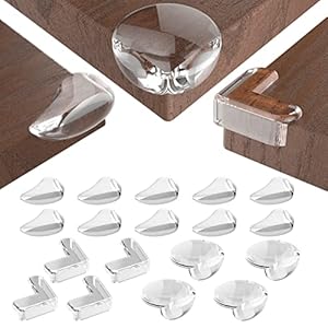 Corner Protector for Baby, Protectors Guards(18 Pack) – Furniture Corner Guard & Edge Safety Bumpers – Baby Proof Bumper & Cushion to Cover Sharp Furniture & Table Edges – Clear and Transparent
