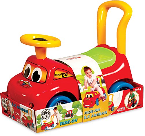 DEDE TOYS Ride On Toy 18 - 24 Months, Red, 62001, Red