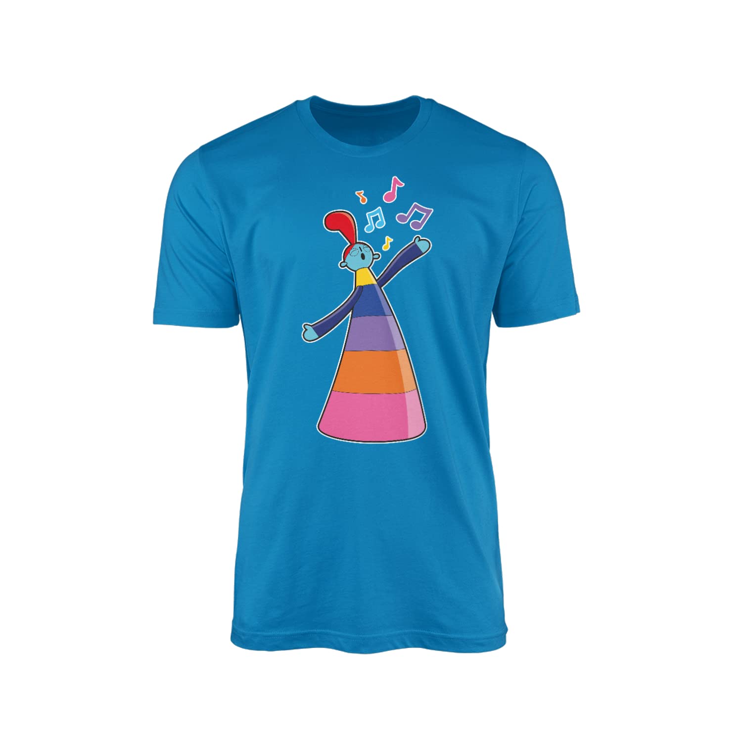 WillowGiftsVery Important Lady T-Shirt Top Tee Cartoon Childrens Kids TV Show Adventure Lesson Learning Big Red Boat Quaky Birds Chickedy Chick Peekaboo Gift Present (Sapphire, 5-6 Years)