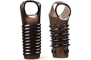 Dual Pack Realistic Penis Sleeve Extender, Black